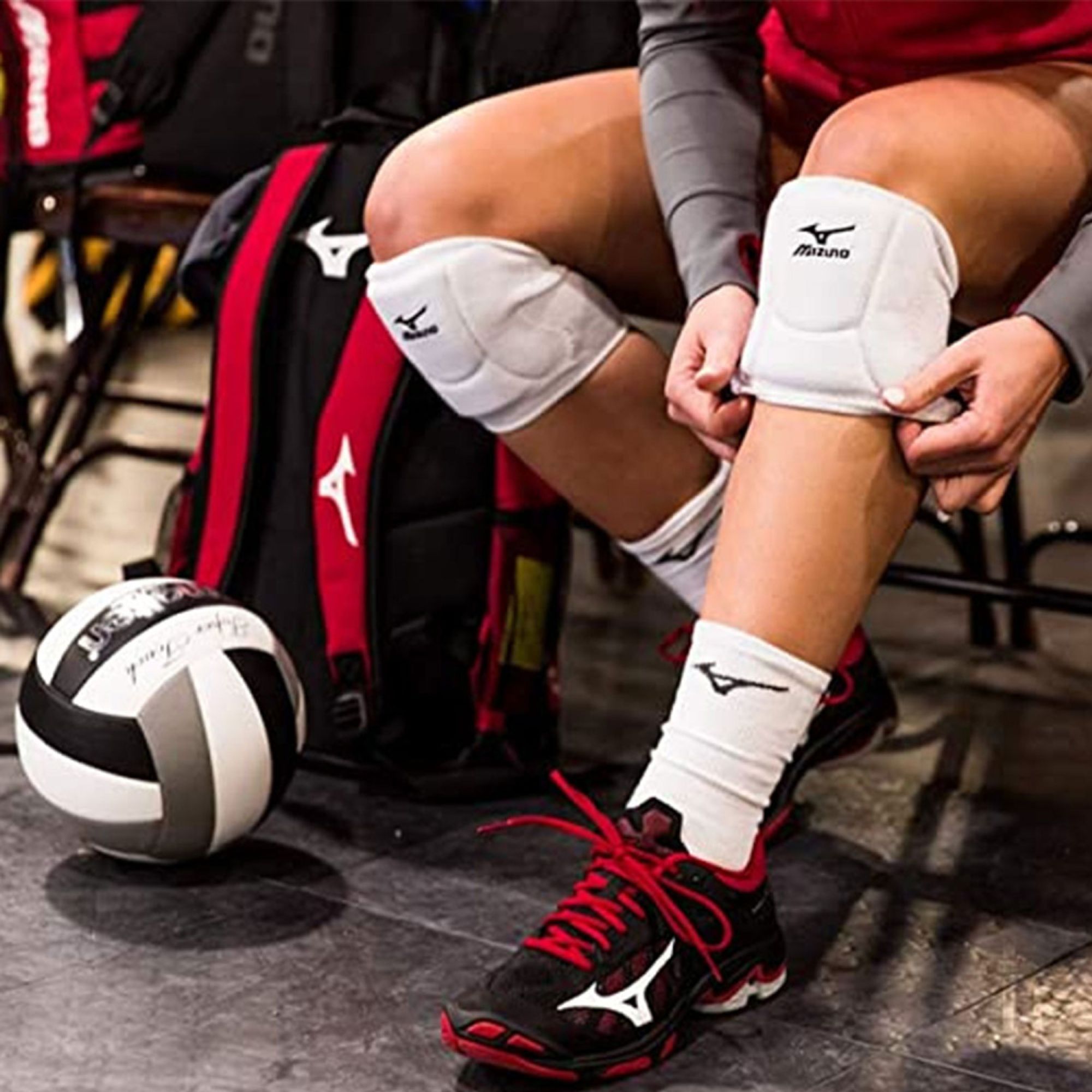 Mizuno VS1 Compact knebeskyttere, hvit